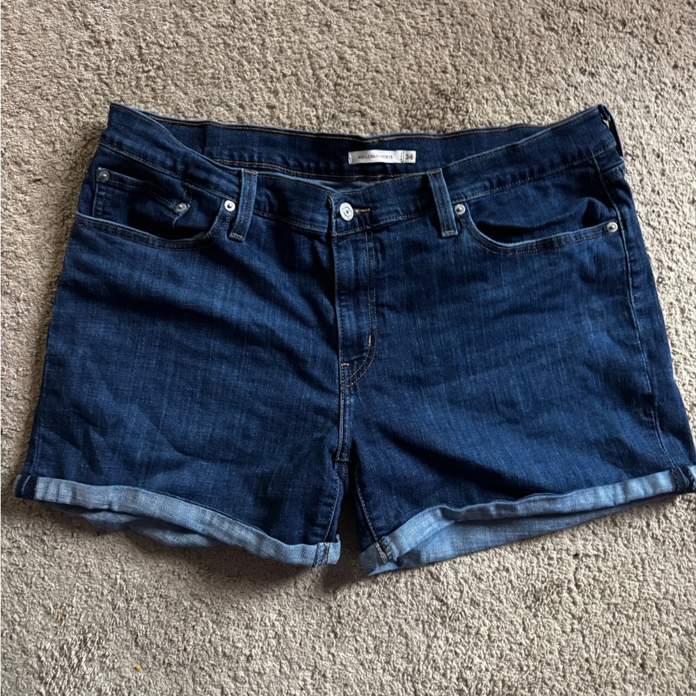 Levi's Dark Blue Jean Shorts for Women